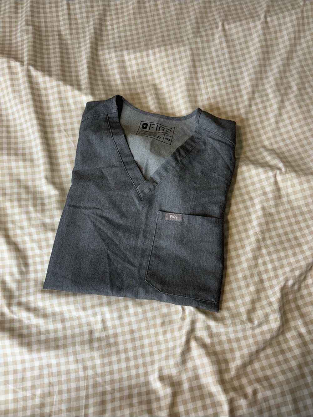 Figs Catarina Scrub Top in Graphite